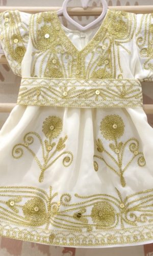 Beige sheifon Bahraini dress