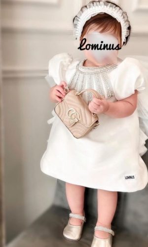 Colar back ruffle dress